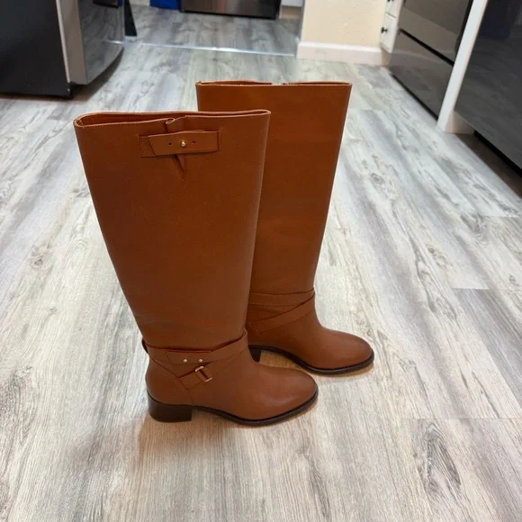 J crew Brown Leather Knee-High Boots - Picture 3 of 6